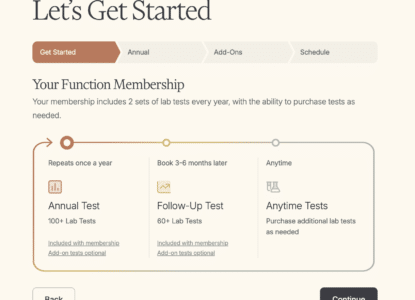 Screenshot of Function Health website